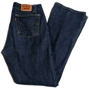 Levi's 525 Womens Bootcut Jeans Size 10 Dark‎ Wash Stretch Denim